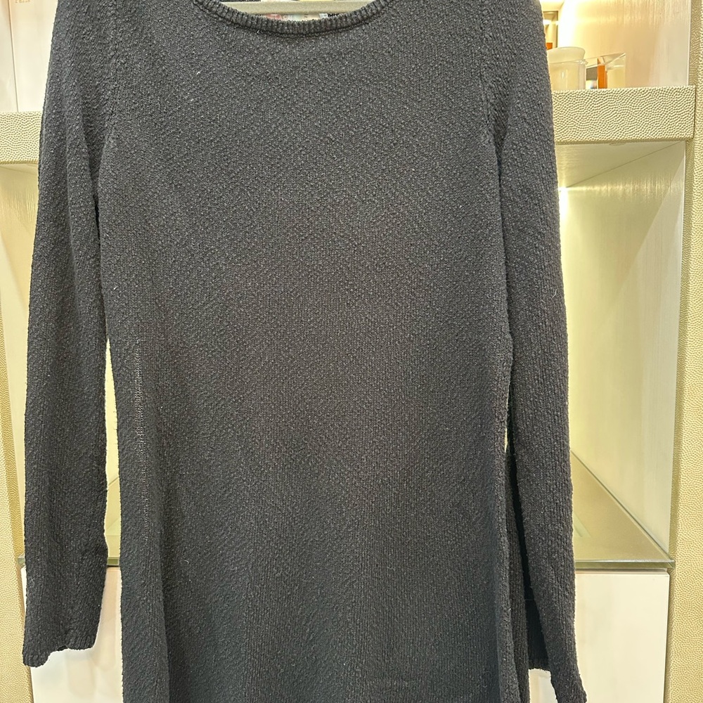 Free People Black Textured Tunic Size XL